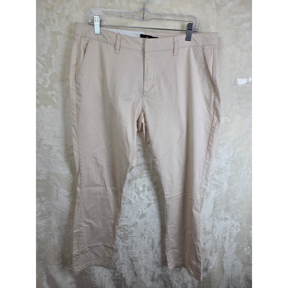 Volcom Womens Tan‎ Chino Pants Stretch Twill Repreve B1111800 Size 32